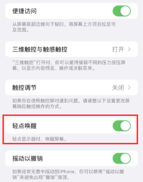 巴州苹果授权维修站分享iPhone轻点无法唤醒怎么办 