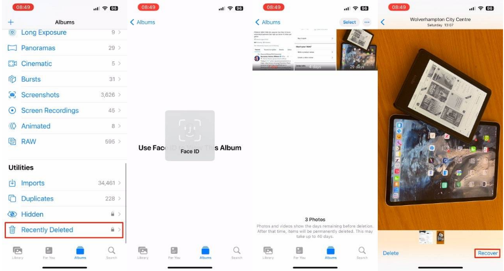 巴州苹果14维修分享 iPhone14 上恢复已删除的照片 